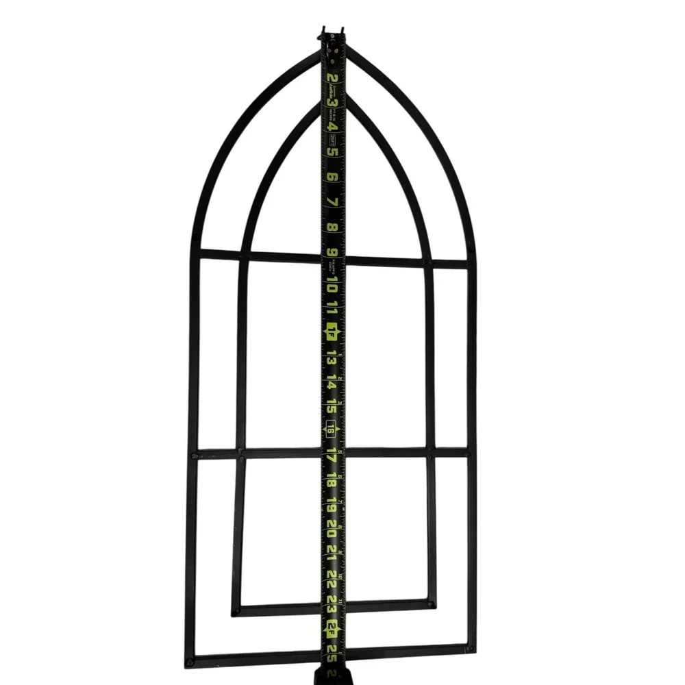 Farmhouse Window Arched Black Mantel Cathedral Wall‎ Decor WP66Q